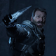 A dude holds a blue knife in a tech demo from the Coalition made entirely in Unreal 5.